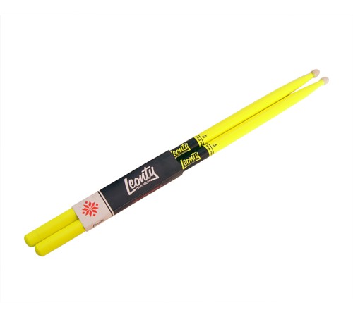 Палочки барабанные LEONTY LFL5A Fluorescent Lemon нейлоновый наконечник