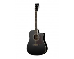 Гитара CARAYA F641EQ-BK электроакустическая с вырезом, цвет черный