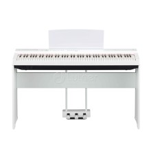 Пианино YAMAHA P125aWH цифровое со стойкой и блоком педалей, белое