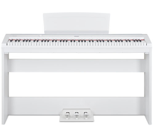 Пианино BECKER BSP102B цифровое, цвет белый с подставкой под пианино и педальным блоком
