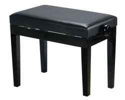 Банкетка RIN HY-PJ010-Gloss-Black регулируемая, цвет черный, кож.зам.