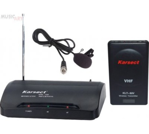 Радиосистема KARSECT KRV100/KLT-80V VHF с петличным микрофоном