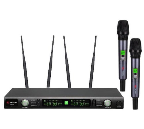 Радиосистема VOLTA US102 UHF с 2 ручными микрофонами в кейсе Радиосистема VOLTA US102 UHF с 2 ручными микрофонами в кейсе