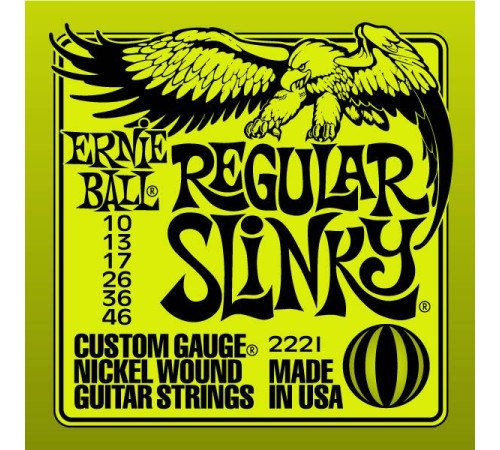 Струны ERNIE BALL 2221 10-46 для электрогитары, никелированная навивка