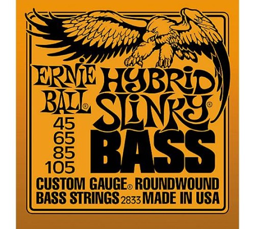 Струны ERNIE BALL 2833 45-105 никелированная навивка для бас-гитары