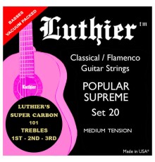 Струны LUTHIER  LU-20SC для классической гитары, среднее натяжение, карбон