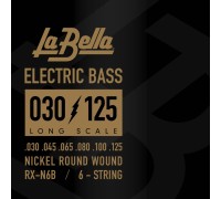 Струны для бас -гитары LA BELLA RX-N6B RX 30-125 