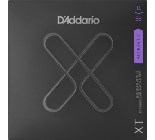 Струны для акустической гитары D'ADDARIO XTABR1152 XT 11-52 Струны для акустической гитары D'ADDARIO XTABR1152 XT 11-52