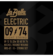 Струны для 8-струнной электрогитары LA BELLA HRS-81 09-74 