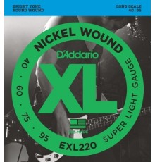 Струны для бас-гитары D'ADDARIO EXL220XL 40-95 Long Super Light