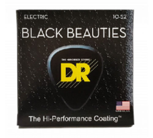 Струны для электрогитары DR BKE10/52 10-52 Black Beauties 