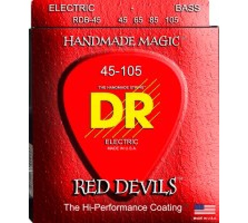 Струны для бас-гитары DR RDB45 45-105 Red Devils