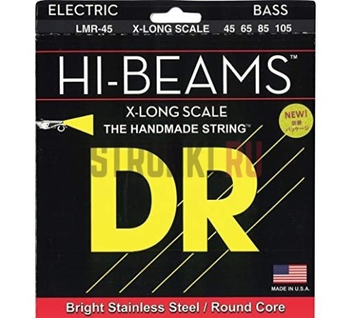 Струны для короткомензурной бас-гитары DR SMR45 45-105 Hi-Beam