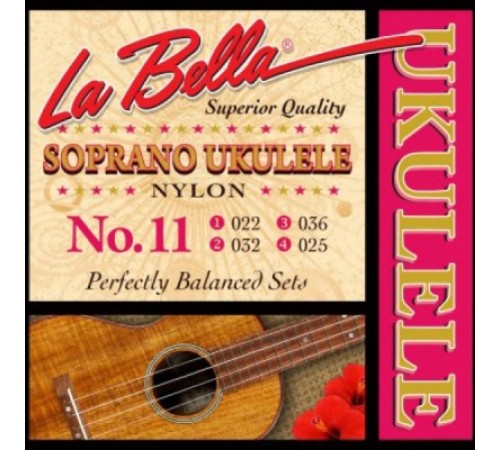 Струны LA BELLA Ukulele11 для укулеле сопрано, нейлон