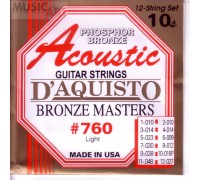 Струны для 12-струнной акустической гитары D'AQUISTO 760L 