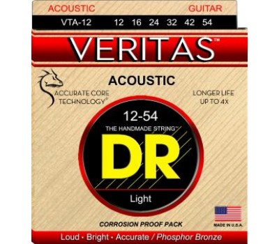 Струны DR Veritas VTA12 12-54 фосфор.бронза для акустической гитары