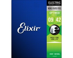 Струны ELIXIR 19002 OptiWeb 9-42 для электрогитары
