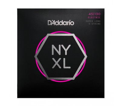 Струны D'ADDARIO NYXL45130SL 45-130 Super Long Scale для 5-струнной бас-гитары