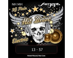 Струны МОЗЕРЪ NH-BH Hit Drive 13-57 для электрогитары. никелированная навивка