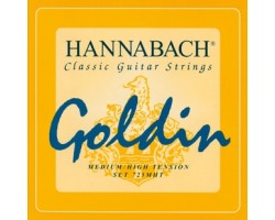 Струны HANNABACH 725MHT Goldin карбон средне-жесткое натяжения для классической гитары
