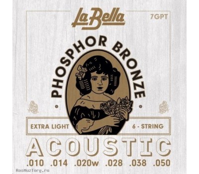 Струны LA BELLA 7GPT 10-50 д/ак.гитары фосфор/бронза
