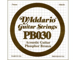 Струна D'ADDARIO PB030 д/акуст.гитары фосф.бронза