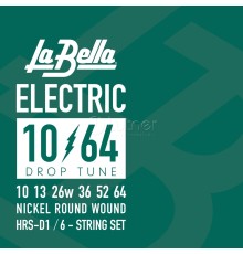 Струны LA BELLA HRS-D1 10-64 для электрогитары никелированная навивка