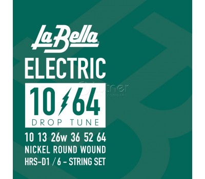 Струны LA BELLA HRS-D1 10-64 для электрогитары никелированная навивка