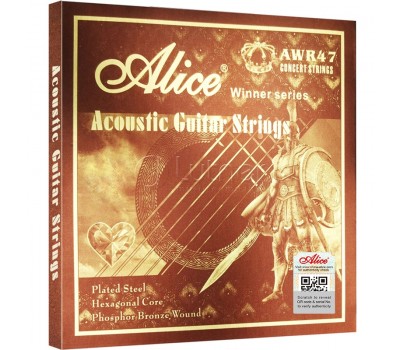 Струны ALICE AWR47SL 11-52 фосфор/бронза для акустической гитары