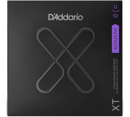 Струны для акустической гитары D'ADDARIO XTAPB1152 XT 11-52 