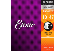 Струны ELIXIR 11002 NanoWeb 10-47 бронза д/ак.гитары