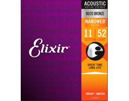 Струны ELIXIR 11027 NanoWeb 11-52 бронза д/ак.гитары