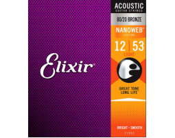 Струны ELIXIR 11052 NanoWeb 12-53 д/ак.гитары