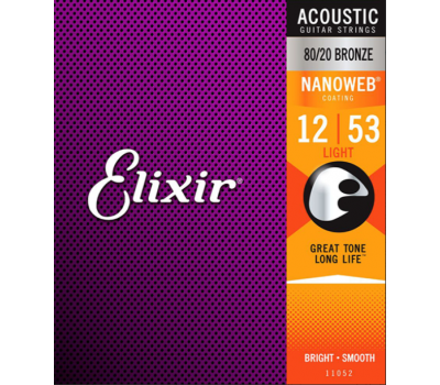 Струны ELIXIR 11052 NanoWeb 12-53 д/ак.гитары