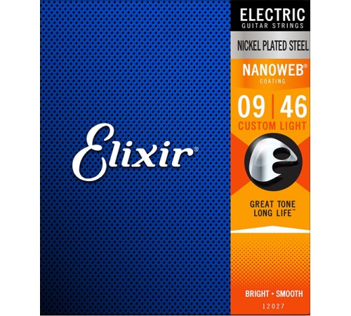 Струны ELIXIR 12027 NanoWeb 9-46 для электрогитары