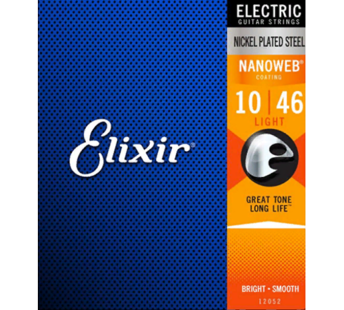Струны для электрогитары ELIXIR 12052 NanoWeb 10-46 Струны для электрогитары ELIXIR 12052 NanoWeb 10-46