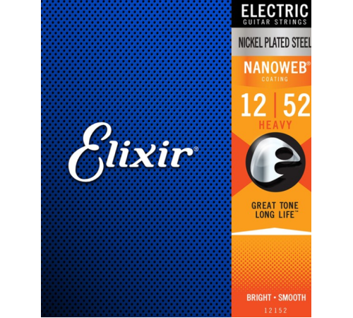 Струны ELIXIR 12152 NanoWeb 12-52 д/эл.гитары