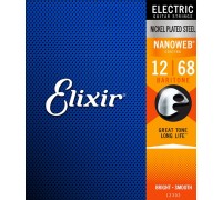 Струны для электрогитары ELIXIR 12302 NanoWeb 12-68 