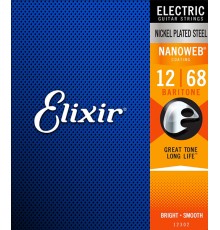 Струны ELIXIR 12302 NanoWeb 12-68 д/эл.гитары