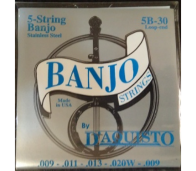 Струны D'AQUISTO 5B-30 для 5-струнного банджо