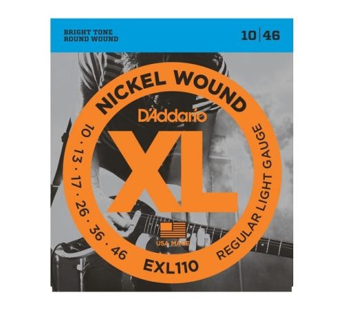 Струны D'ADDARIO EXL110 10-46 никелированная навивка д/эл.гитары