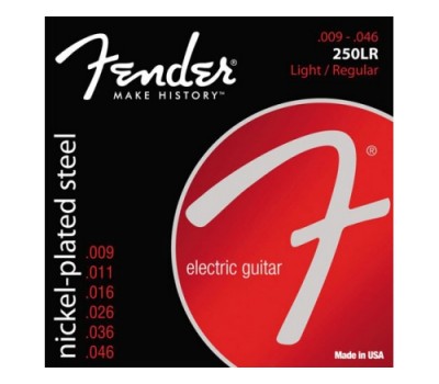 Струны FENDER New Super 250LR 9-46 д/эл.гитары никелированное покрытие