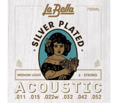 Струны LA BELLA 700ML 11-52 Silver Plated д/ак.гитары