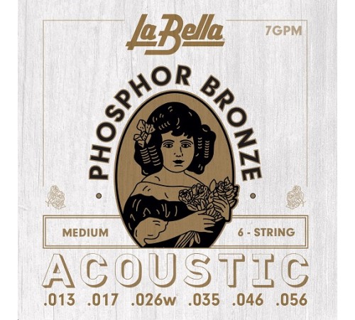 Струны для акустической гитары LA BELLA 7GPM 13-56 