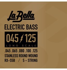 Струны LA BELLA RX-S5B 45-125 стальная навивка, для 5-струнной бас-гитары