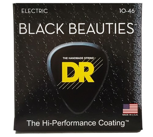 Струны для электрогитары DR BKE10 10-46 Black Beauties