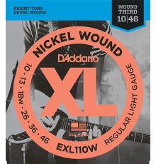 Струны для электрогитары D'ADDARIO EXL110W 10-46