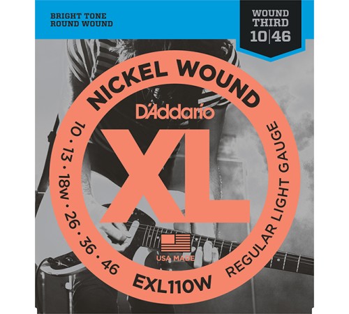 Струны для электрогитары D'ADDARIO EXL110W 10-46