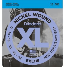 Струны D'ADDARIO EXL116 11-52 никелированная навивка для электрогитары