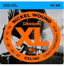 Струны D'ADDARIO EXL140 10-52 никелированная навивка для электрогитары